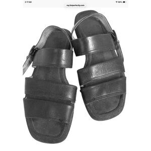 Ecco sandals thick leather straps 40 black